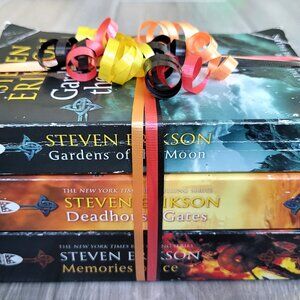 MALAZAN BOOK OF THE FALLEN FANTASY SERIES BOOKS #1, 2, 3 BY STEVEN ERICKSON